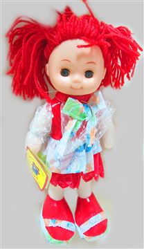 Кукла в платье с бантом 6-цветов 25см муз. 029-6