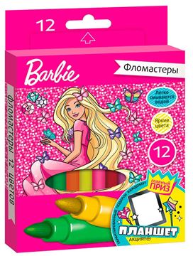 Фломастеры 12цв. Mattel Barbie 120222