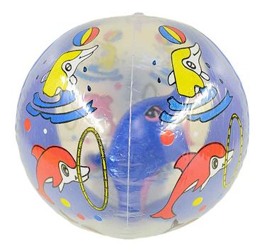 Мяч надувной 17-1-368 с рисунком дельфины  (720шт.в кор.)