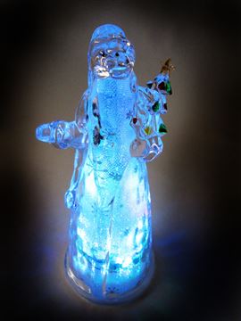 Дед Мороз светящийся (прозрачный пластик, длинный бумаж. вставкой) (120 шт в кор) А117