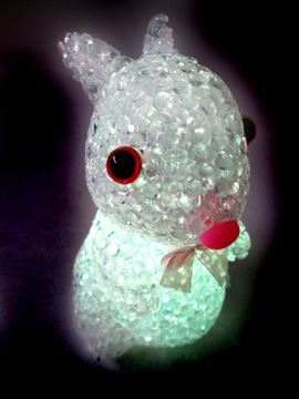 Заяц светящийся (мягкий пластик, мал.)(300 шт в кор) А62