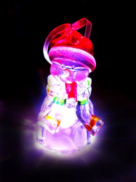 Снеговик светящийся (прозрачный пластик 8,5см 6 вида) А115 (360 шт в кор)