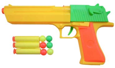 Пистолет 3A-1 с шарами и пулями на присосках (360шт.в кор.)