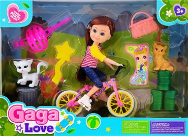 Кукла 53804 с GAGA на велосипеде (60)