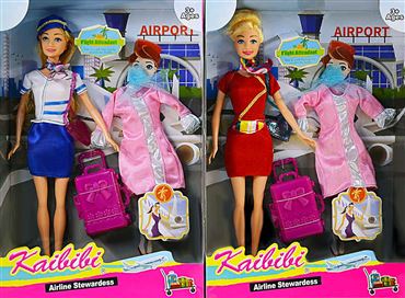 Кукла BLD267 KBB стюардесса с аксессуарами 2вида (48)