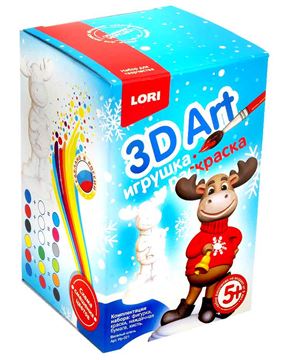 3D Art.Игрушка-раскраска Весёлый олень Ир021