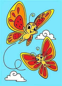 Картина по номерам на холсте 20х15 Бабочки подружки КН2015267