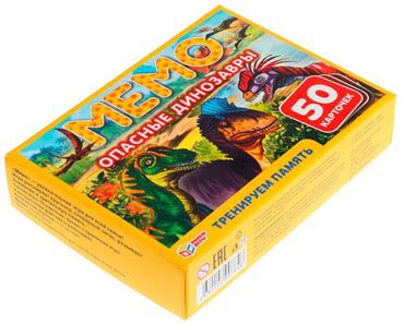 Игра карточная MEMO Опасные динозавры (90764-6)