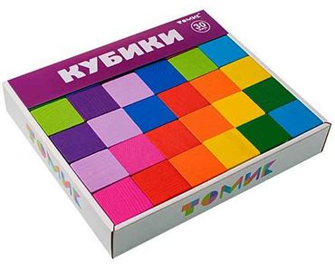 Кубики Цветные 30шт. 1-45