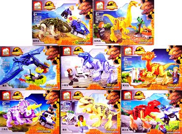 Конструктор JX90139 JX DINOSAURS 8видов (8шт.в уп.) (480)