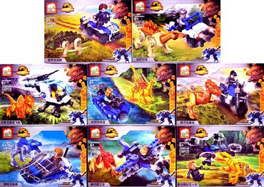 Конструктор JX90148 JX DINOSAURS 8видов (8шт.в уп.) (288)