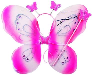 Набор карнавальный (Крылья бабочки,ободок,палочка феи) 22-2-599 (300)