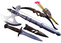 Набор оружия (меч, топор, лук со стрелами)  …