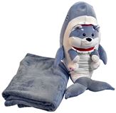 Подушка-одеяло Собака в одежде акулы (Собак …