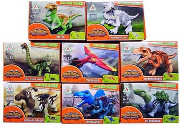 Конструктор 77037 YE DINOSAURS 8видов (16шт.в уп.) (960)