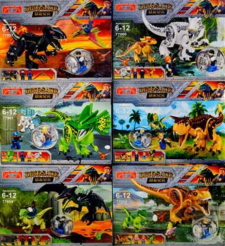 Конструктор 77056-77061 YE DINOSAURS 6видов (48)