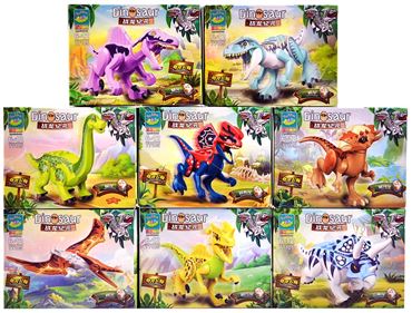 Конструктор 77105 YE DINOSAURS 8видов (16шт.в уп.) (960)