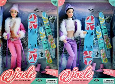 Кукла L5748S ББ с лыжами и сноубордом 2вида (60)