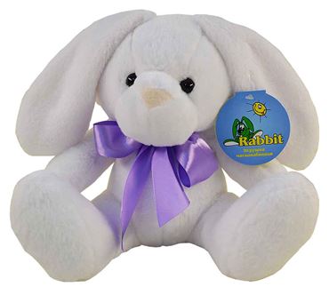 Кролик Егорка (белый с бантом) 12-34-1