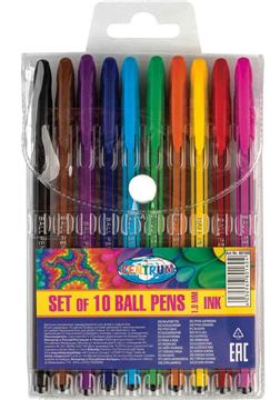 Набор цветных ручек 10цв. 1.00мм, 80160
