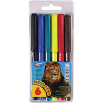 Фломастеры 6цв.на водной основе с вентилируемым колпачком, морозостойкие 80163