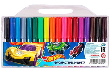 Фломастеры 24цв. Hot Wheels 88751