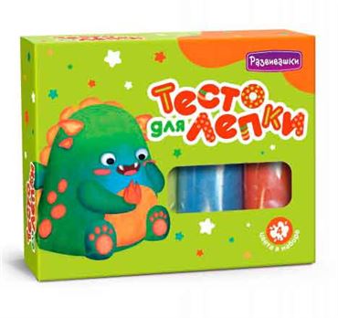 Тесто для лепки 4цв. 100гр. П100