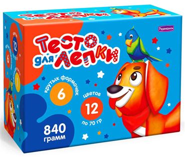 Тесто для лепки 840гр. формы, скалка П119