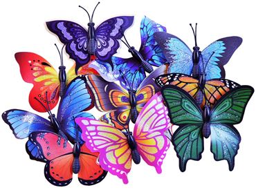 Декор для стен Бабочки 7см. (10шт.в уп.) на магнитах 10911 (1535)