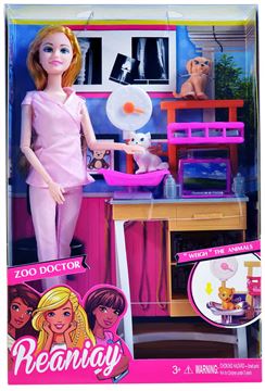 Кукла CS699-28 ББ с животным ветеринар (60)