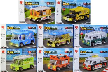 Конструктор XJ-7976 XJ Автобус 8видов (8шт.в уп.) (128)