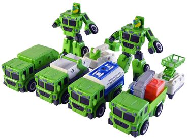 Машина-трансформер D622-H582B коммунальная 6видов (12шт.в уп.) (144)