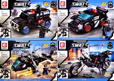 Конструктор 104312-104315 S SWAT 4вида (4шт.в уп.) (144)