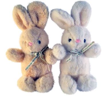 МИ Заяц с бантом 2цвета 35см. 25-1-551 (80)