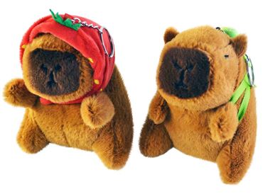 МИ Капибара в платке с рюкзаком 2вида (подвеска) 12см. 25-1-373 (360)