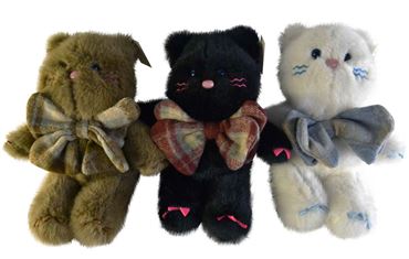 МИ Кот с бантом 3цвета 28см. 25-1-526 (80)