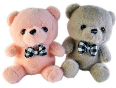 МИ Медведь с бантом 2цвета 23см. 25-1-378 (240)