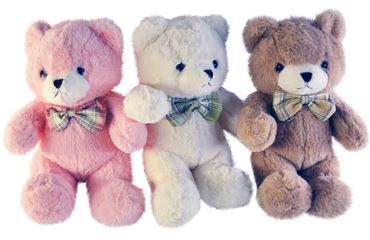 МИ Медведь с бантом 3цвета 30см. 25-1-534 (120)