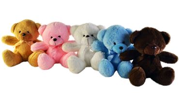 МИ Медведь с бантом цвет 5цветов 18см. 25-1-563/24-2-71 (200)