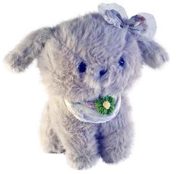 МИ Собака болонка стоит с бантом 30см. 25-1-544 (80)