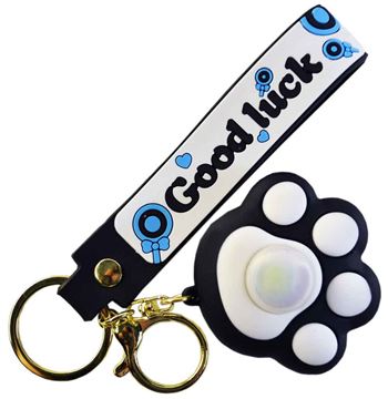 Брелок 25-1-489-12 резин с ручкой свет Лапка (100)