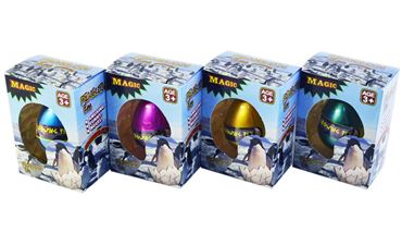 Животные в яйце ср. инд.уп.Пингвин (растёт в воде) 25-1-506-6 (12шт.в уп.) (288)