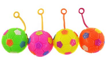 Мяч на резинке свет футбол 6,5см. 25-1-16-7 (24шт.в уп.) (576)