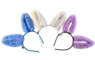 Ободок Уши зайца свет 3цвета 25-1-424 (12шт.в уп.) (600)