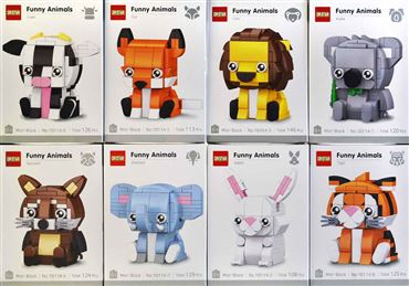 Конструктор 1011A DS животные 8видов (8шт.в уп.) (192)