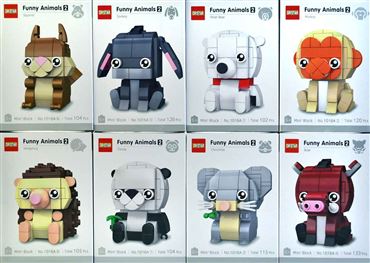 Конструктор 1016A DS животные 8видов (8шт.в уп.) (192)