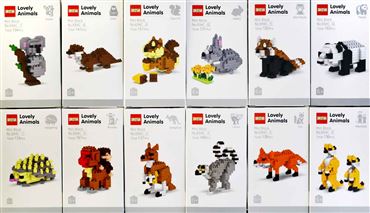 Конструктор 694C DS животные 12видов (12шт.в уп.) (384)