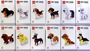 Конструктор 697C DS собака 12видов (12шт.в уп.) (384)