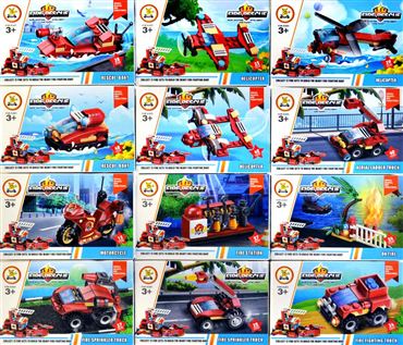 Конструктор SM702B SM пожарная техника 12видов (12шт.в уп.) (432)