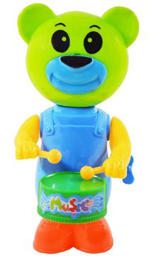 Мишка заводной 333-16 с барабаном (360)